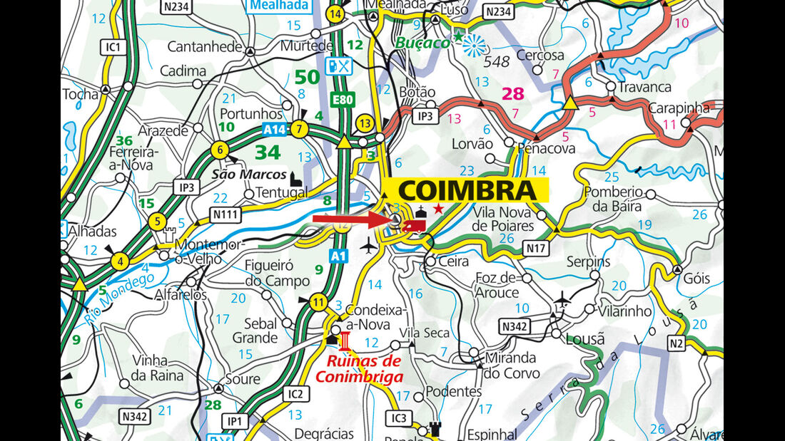  Stellplatz-Tipp: Coimbra, Karte