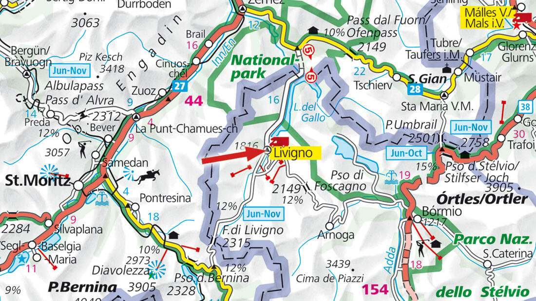  Stellplatz-Tipp: Livigno, Karte