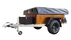 3DOG camping bringt zum Caravan Salon einen Zelt-Anhänger in Spezial-Ausführung, das Sondermodell „Burnt-Orange“ OffRoader.
