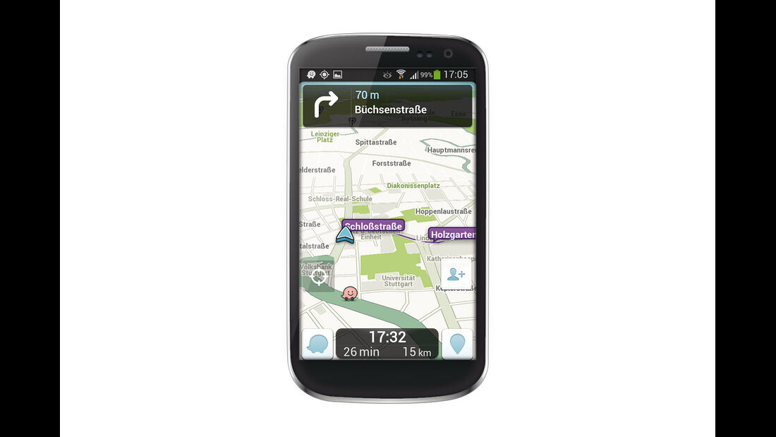 App für Navigation nach Nutzerinformationen
