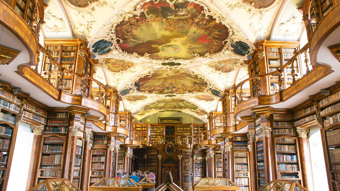 Barocksaal in Stiftsbibliothek in St. Gallen