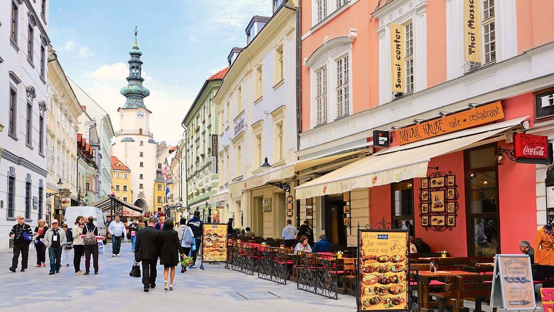 Cafés und Restaurants in Bratislavas Altstadt