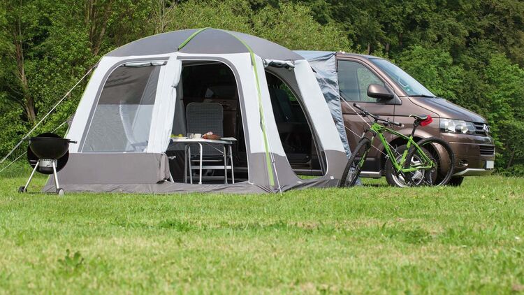 BERGER Liberta-XL Auto Zelt - aufblasbar Outdoor Zelt 3000 mm Wassersäule - Bus  Vorzelt Kastenwagen Camping Zelt als an Ihr Wohnmobil oder Wohnwagen -  schnell aufgebaut inkl. Sturmgurte und Luftpumpe : 