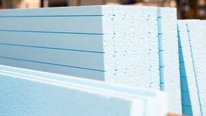 Das Isoliermaterial XPS ist zumeist blau eingefärbt.
