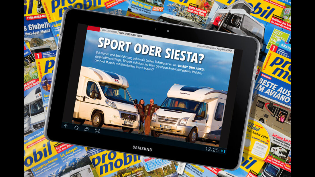 Das neue promobil-eMagazine für Android Tablets 