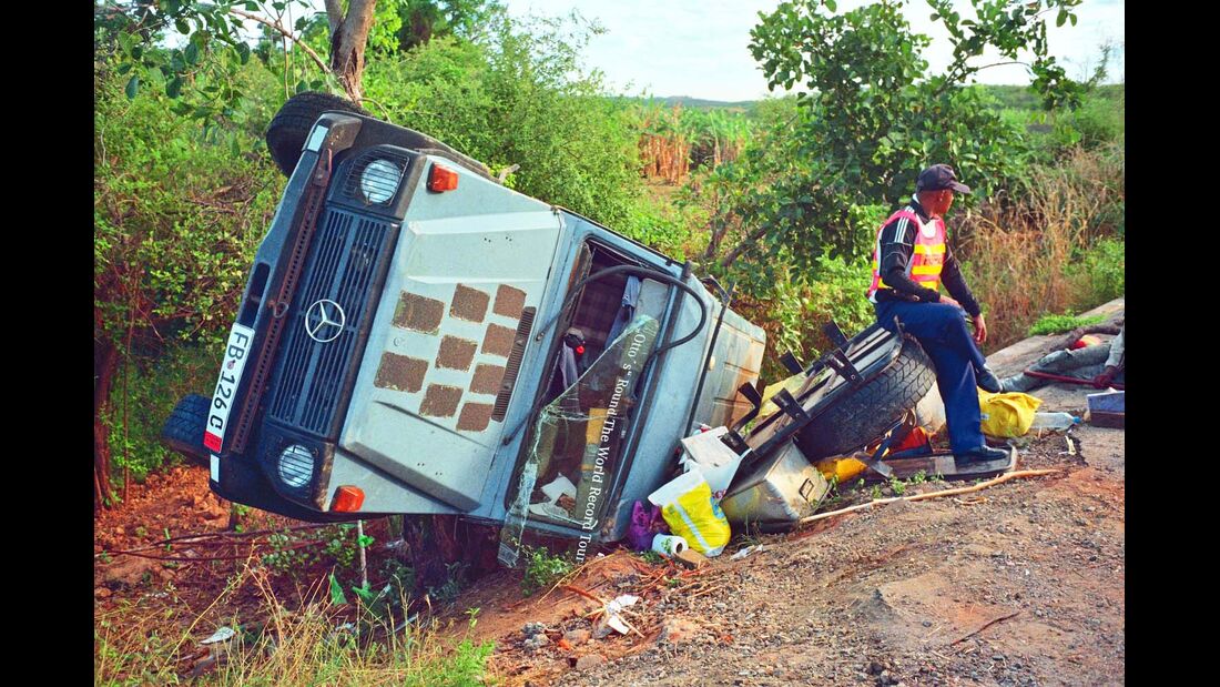 Der einzige Unfall der Reise passierte auf Madagaskar.