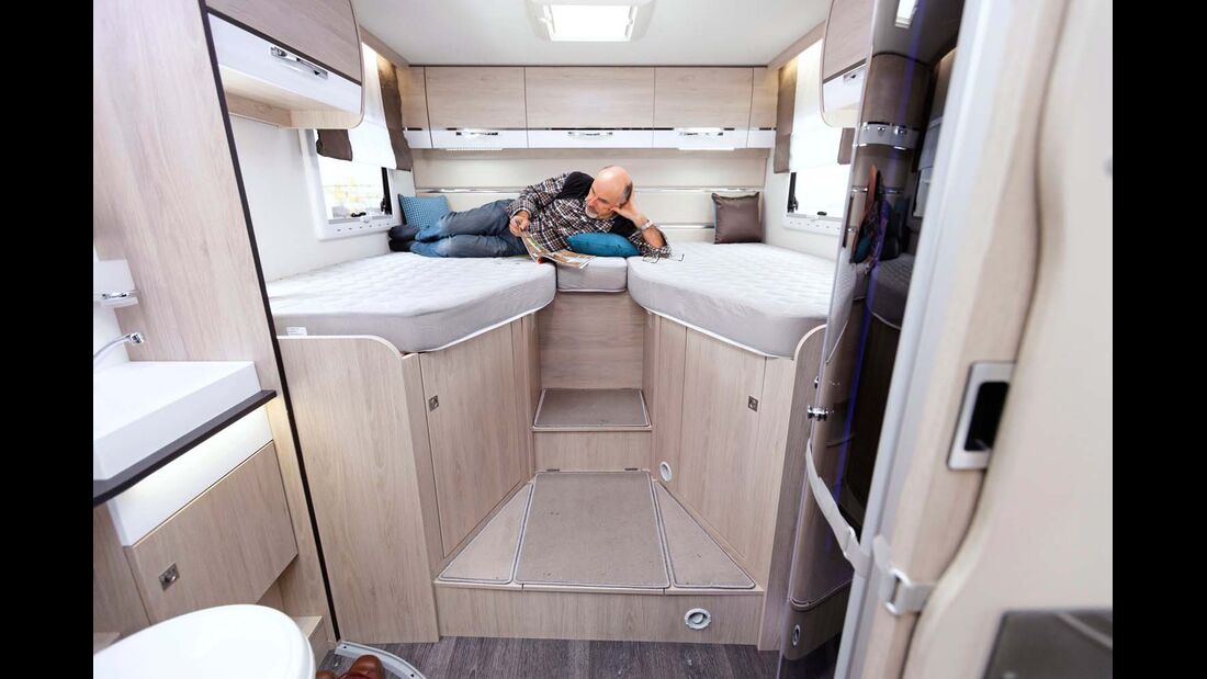 Einzelbetten werden immer beliebter, das zusätzliche Hubbett bietet ebenfalls viel Komfort.