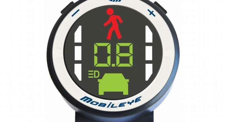 Fahrerassistenzsystem Mobileye C2-270 dient als Abstandswarner, Spurassistent und Kollisionsschutz für Arto und Flair