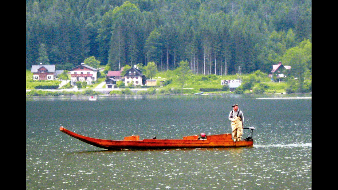 Fischer auf dem Hallstätter See