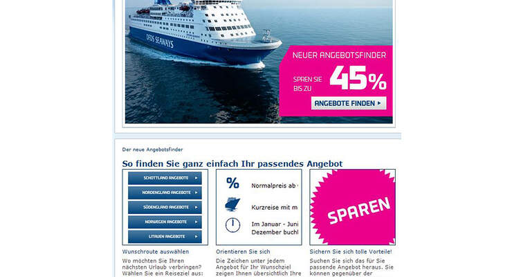 Jetzt soll es noch einfacher sein, mit DFDS günstig in den Urlaub zu verreisen - dank Angebotsfinder.
