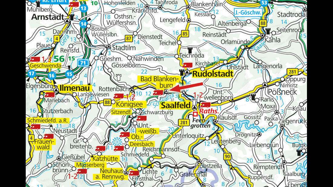 Karte Bad Blankenburg