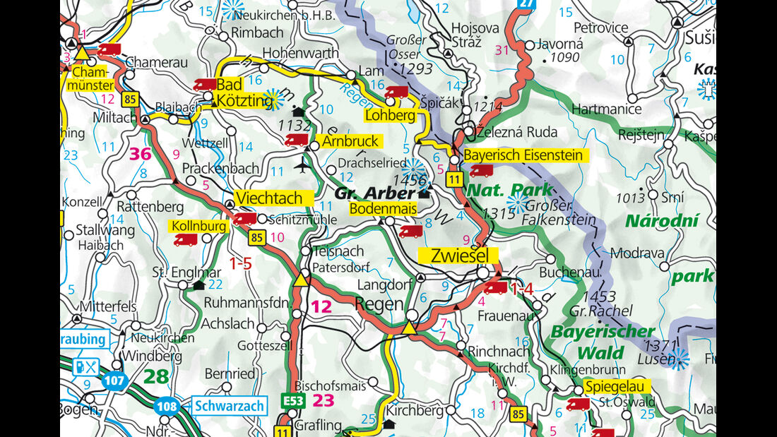 Karte Region Bodenmais