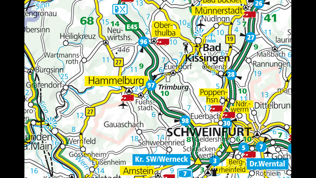Karte Region Hammelburg