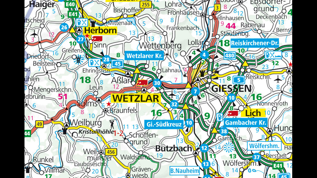 Karte Region Wetzlar