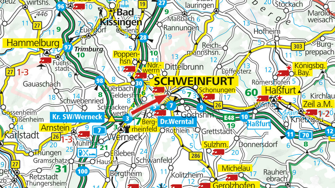 Karte, Schweinfurt