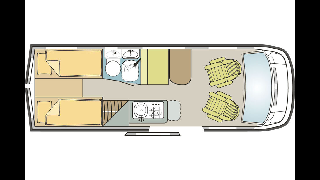 Kauf-Tipp: Campingbusse mit Einzelbetten