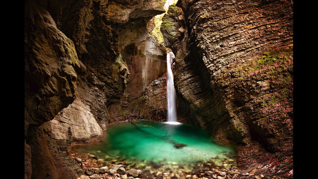 Kazjak-Wasserfall in Slowenien