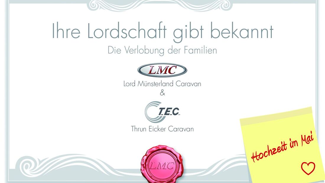 LMC (Lord Münsterland Caravan) und T.E.C. (Thrun Eicker Caravan) werden ihren Weg unter dem Familiennamen LMC fortführen.