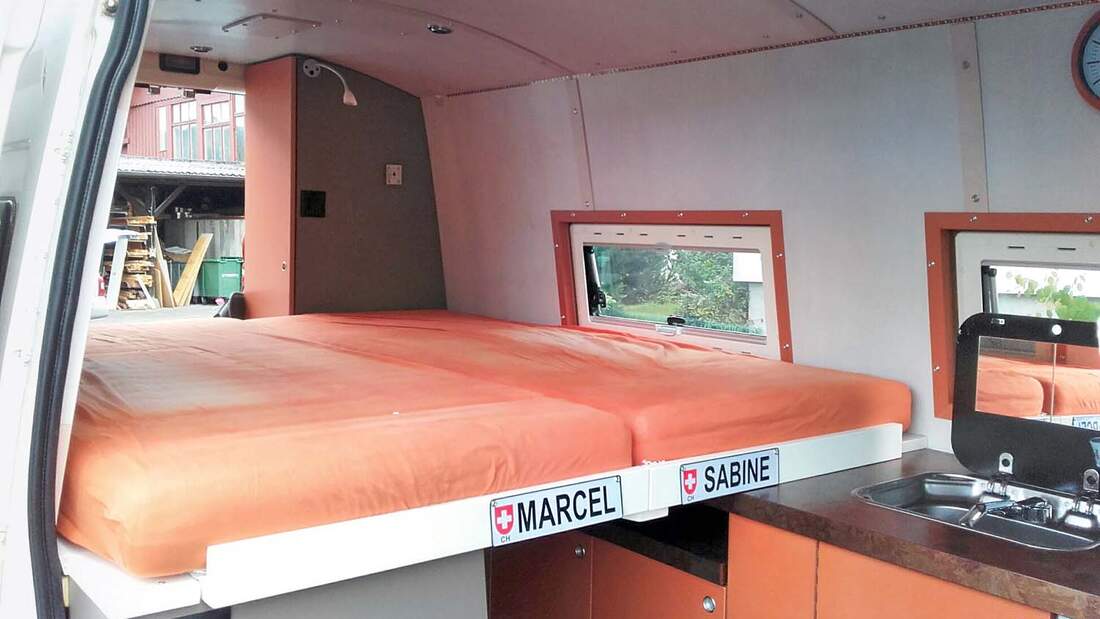 Liegefläche im Campingmobil