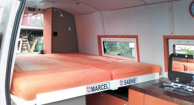 Liegefläche im Campingmobil
