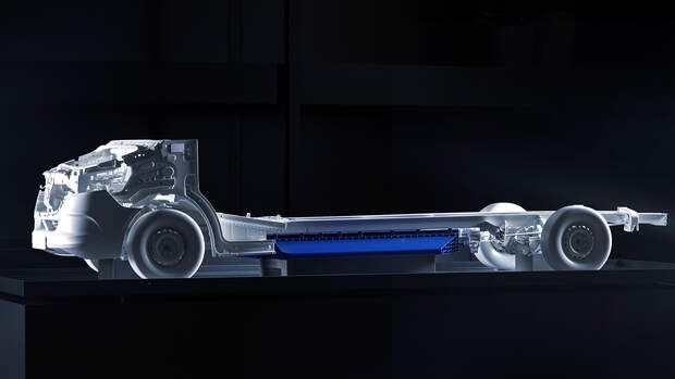 Mercedes E-Sprinter 2023 Chassis Batterie A3 Länge Modell