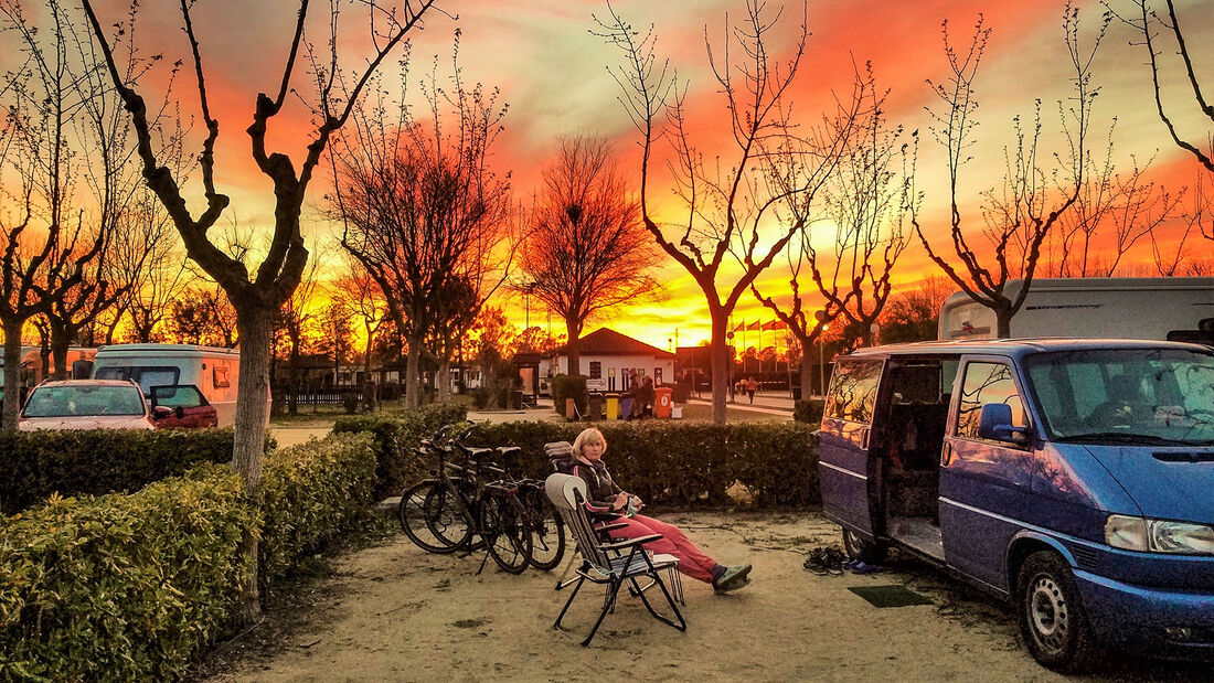 Mobil-Tour Spanien und Portugal - Sonnenuntergang