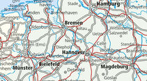 Niedersachsen, Karte