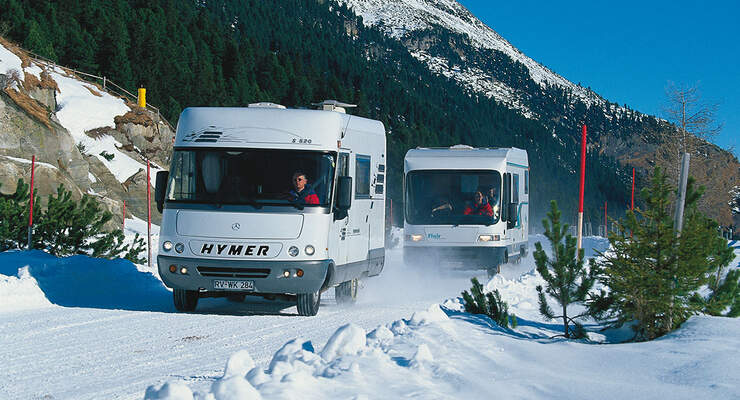 Reisemobil im Winter