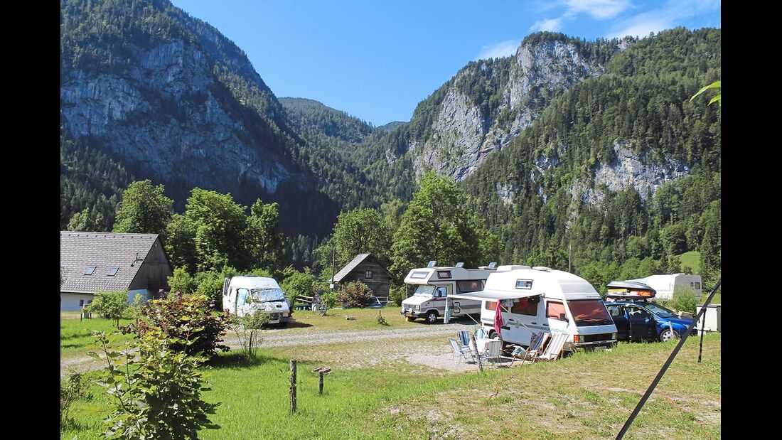 Roßleithen: idyllisch gelegener kleiner Campingplatz.