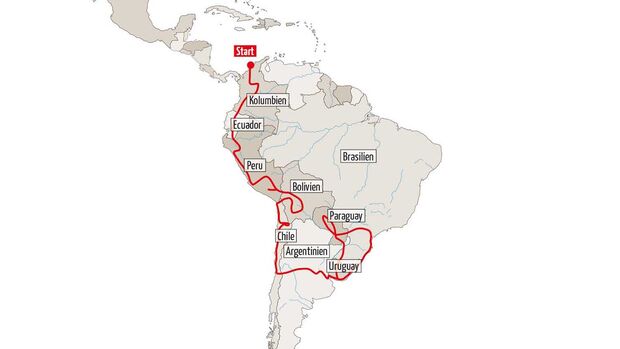Route Südamerika