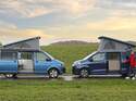 Seitenansicht VW California und Pössl Campster 