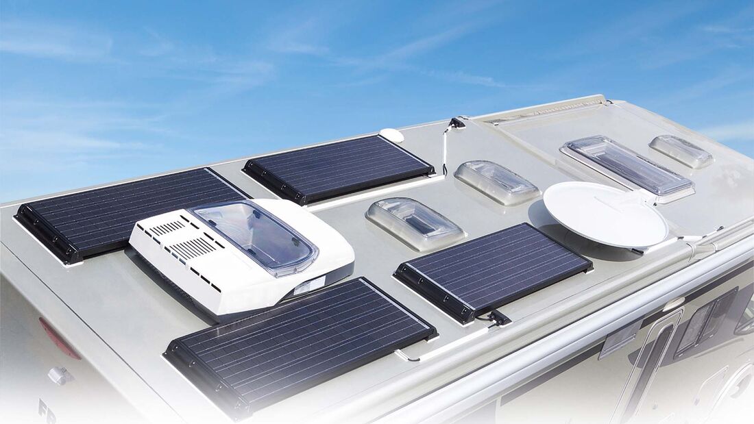 Wohnmobil Solar Dachdurchführung Doppel Solarmodul Kabel Befestigung Halterung. 
