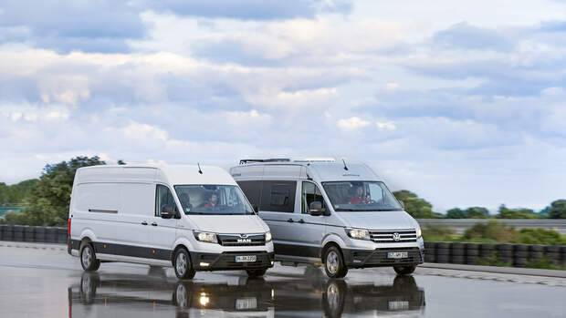Somerreifentest, VW Crafter, MAN TGE-Kastenwagen