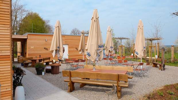 Stellplatz Heicamp Biergarten