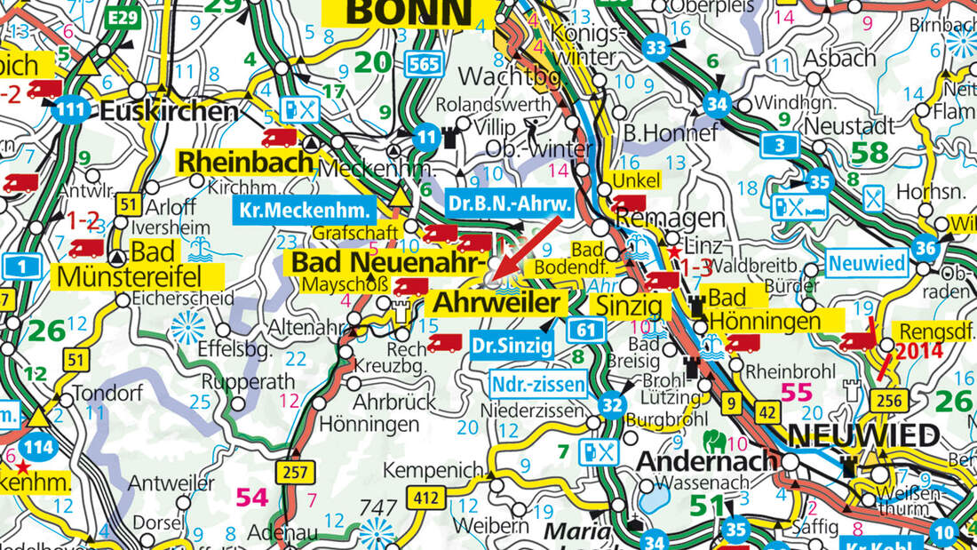 Stellplatz-Tipp:  Bad Neuenahr, Karte