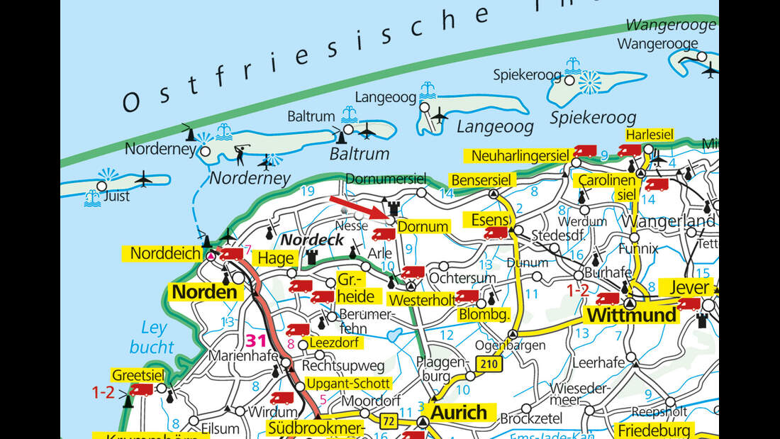 Dornum / Ostfriesland: Wohnmobilplatz Nordseeblick | promobil