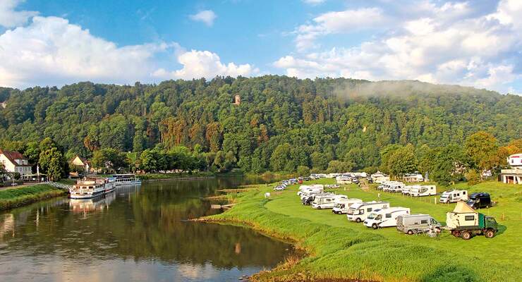 Stellplatz in Bad Karlshafen direkt an der Weser