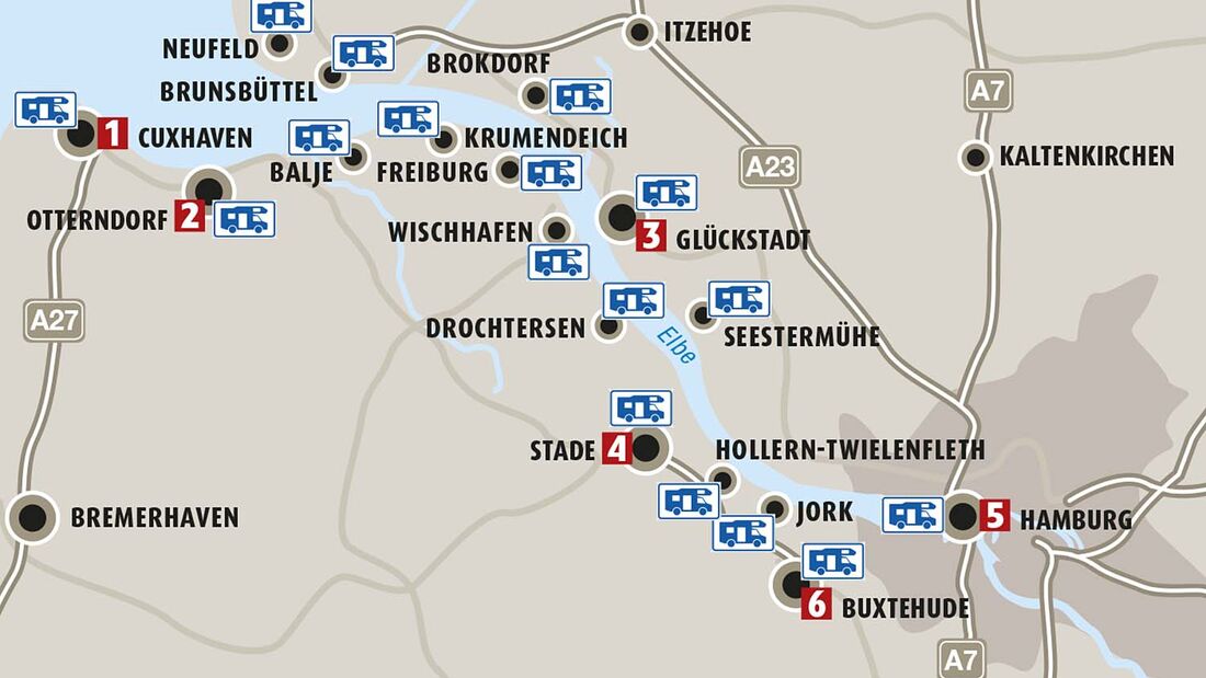 Wohnmobil-Tour an der unteren Elbe: Das Alte Land - Promobil