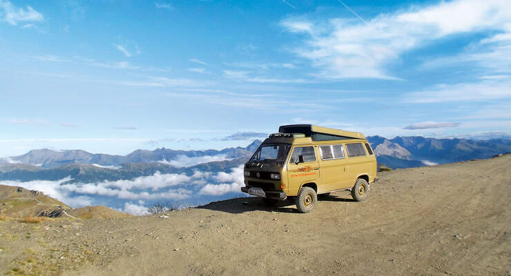 VW Syncro-T3 auf dem Monte Jafferau