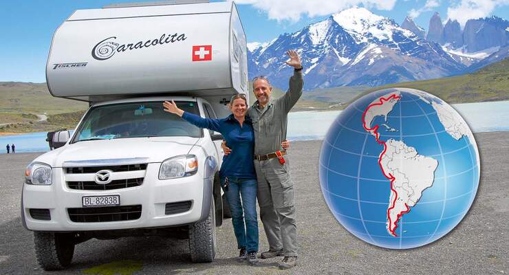 Willi und Katrin Mohler mit ihrem Pick-up-Camper die Welt.