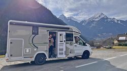 Wohnmobil in den Alpen