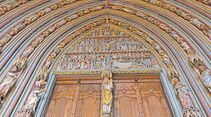 Wurde ab etwa 1200 im romanischen und gotischen Stil  erbaut: das opulente Freiburger Münster.