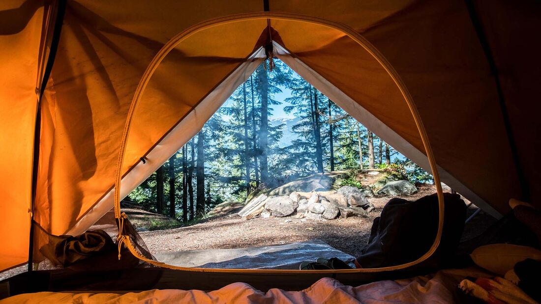 Zelt, Ausblick aus Zelt
