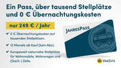 VanSite Stellplatz JahresPass 249EURO